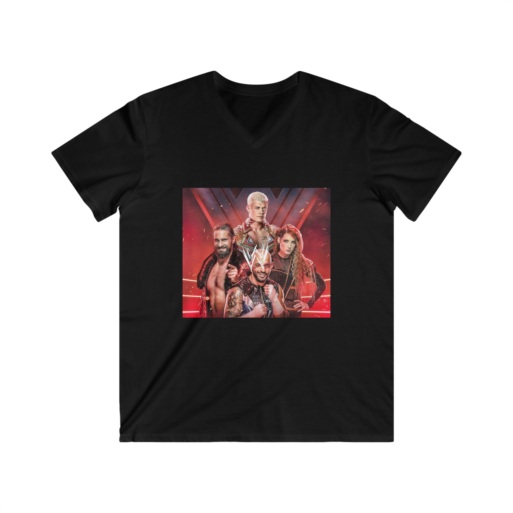 WWE Champions- Unisex Fitted V-Neck Short Sleeve Tee - Creations by Chris and Carlos